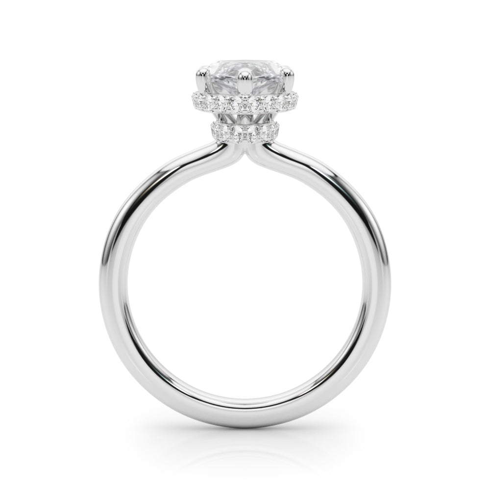 Marquise Halo Diamond Engagement Ring · 0.69 ct tw