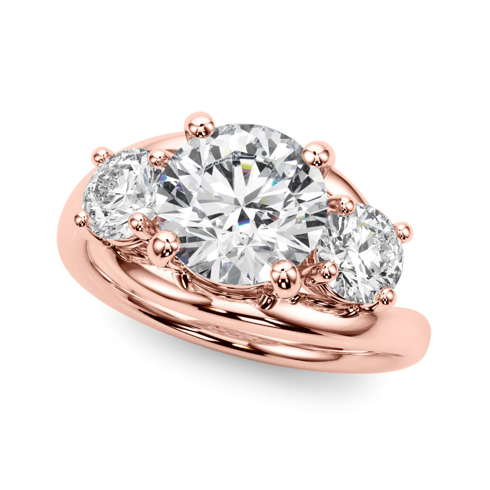 Round Three-Stone Diamond Engagement Ring · 3.00 ct tw