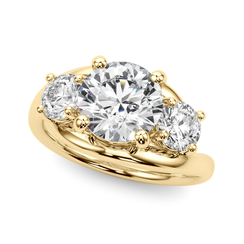 Round Three-Stone Diamond Engagement Ring · 4.00 ct tw