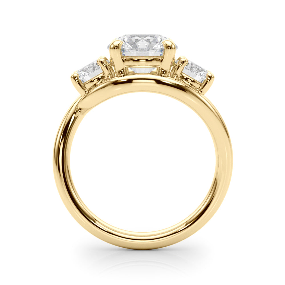 Round Three-Stone Diamond Engagement Ring · 3.00 ct tw