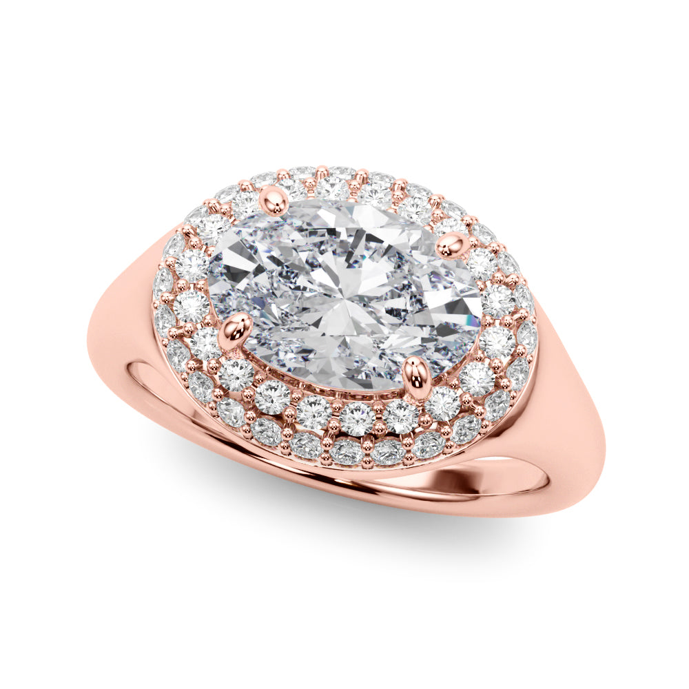 Oval Trellis Diamond Engagement Ring · 0.50 ct tw