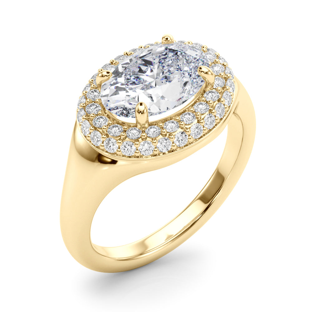 Oval Trellis Diamond Engagement Ring · 0.46 ct tw