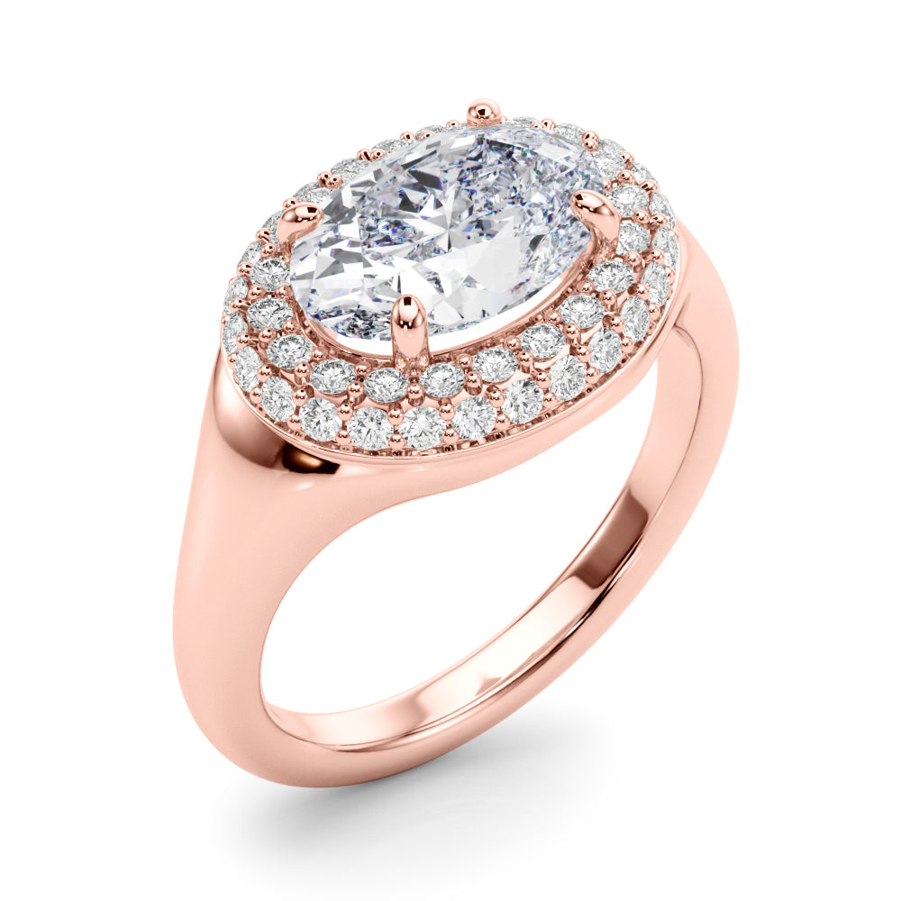 Oval Trellis Diamond Engagement Ring · 0.46 ct tw
