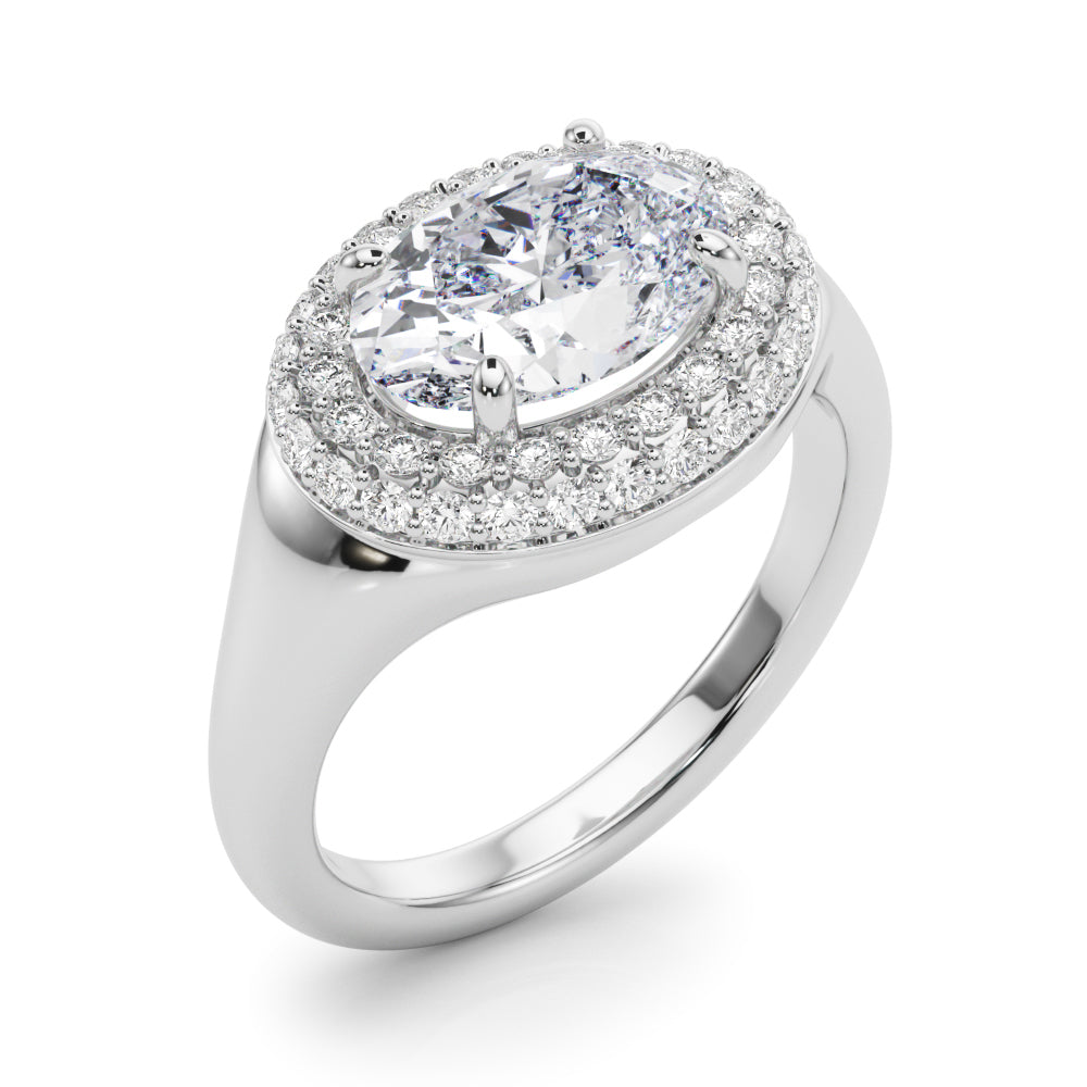 Oval Trellis Diamond Engagement Ring · 0.46 ct tw