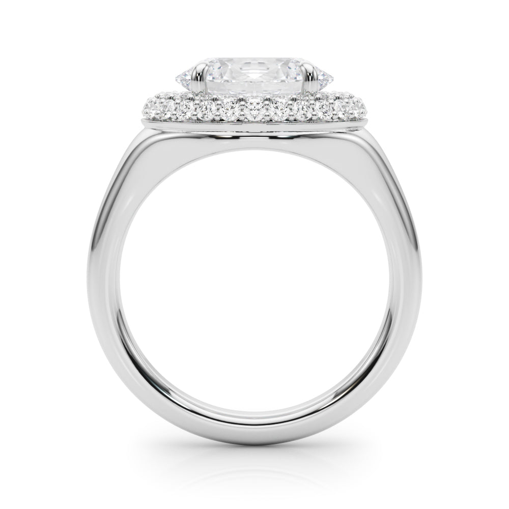 Oval Trellis Diamond Engagement Ring · 0.46 ct tw