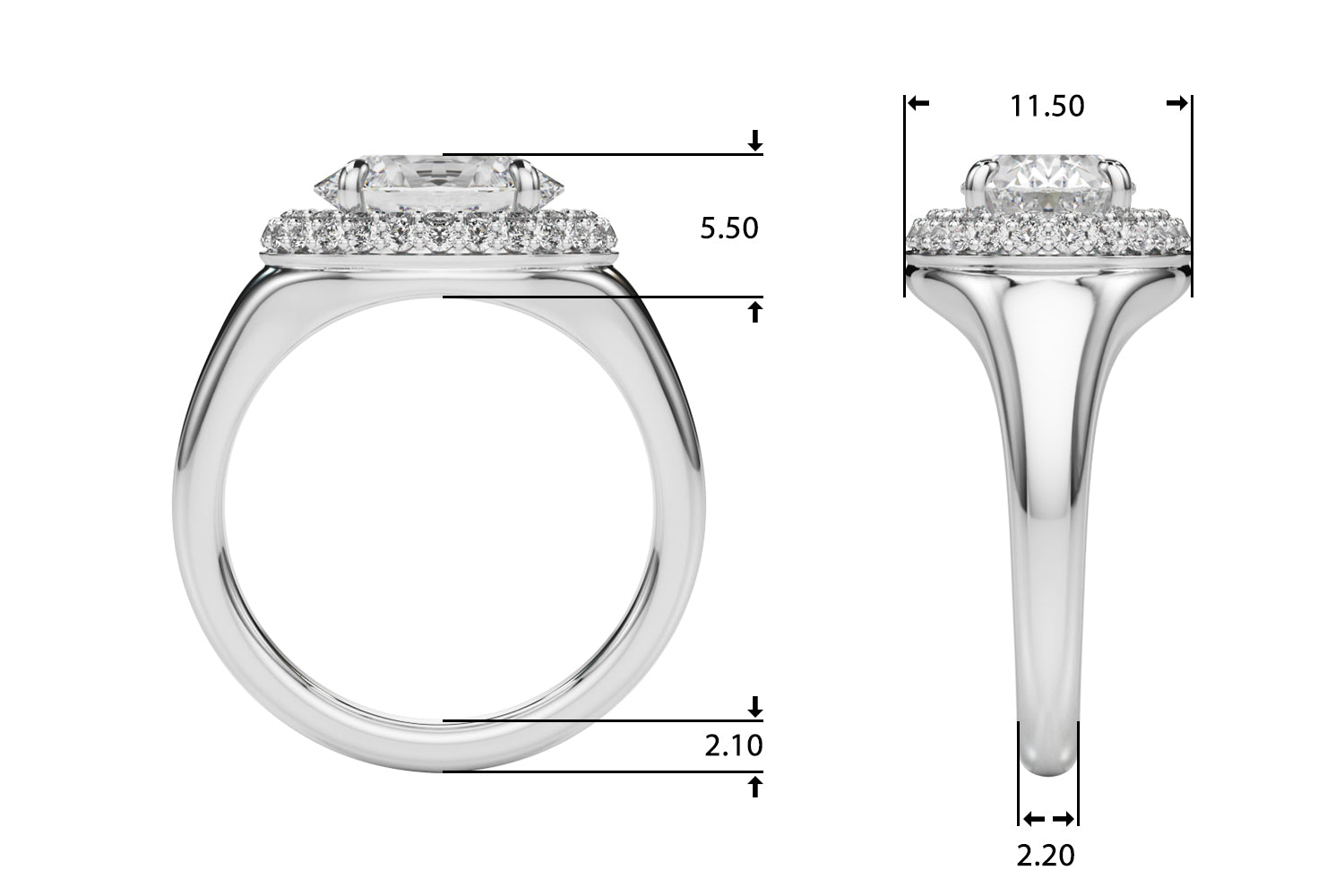 Oval Trellis Diamond Engagement Ring · 2.40 ct tw