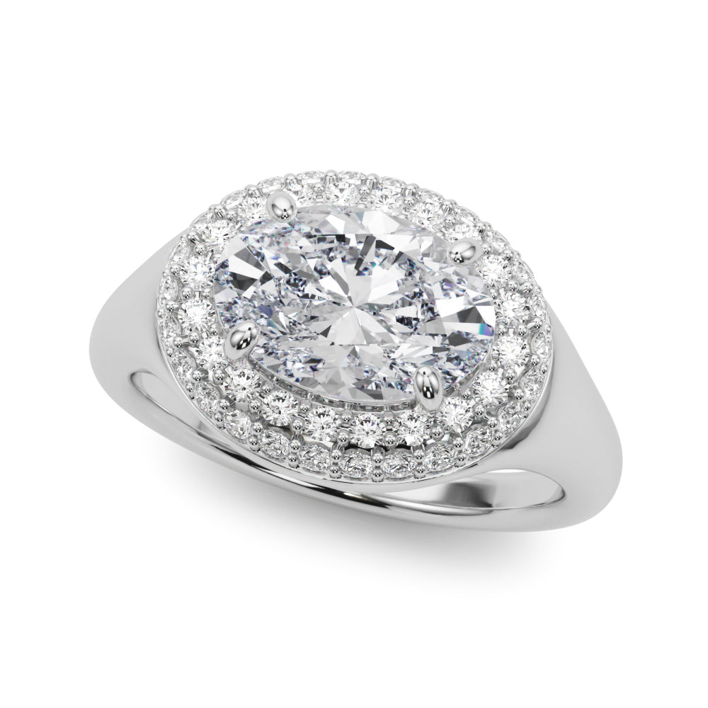 Oval Trellis Diamond Engagement Ring · 0.50 ct tw