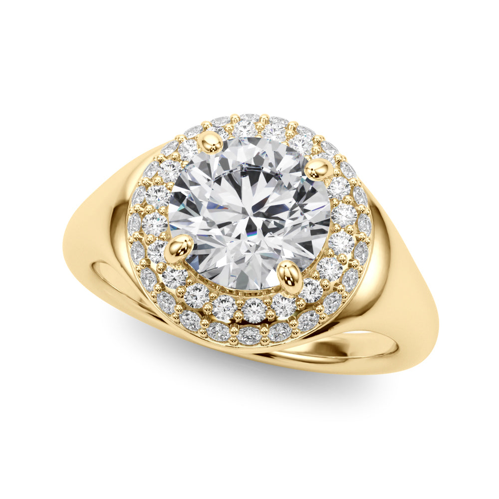 Round Trellis Diamond Engagement Ring · 1.38 ct tw