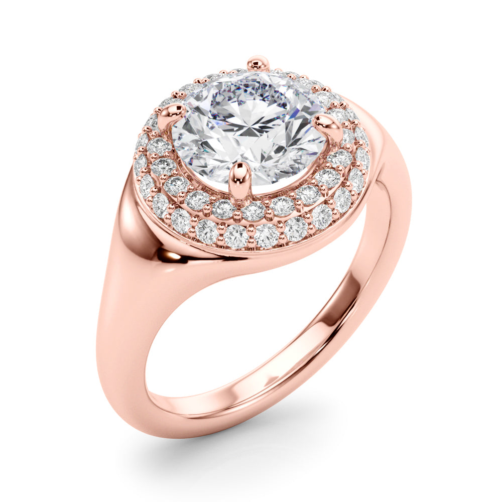 Round Trellis Diamond Engagement Ring · 3.48 ct tw