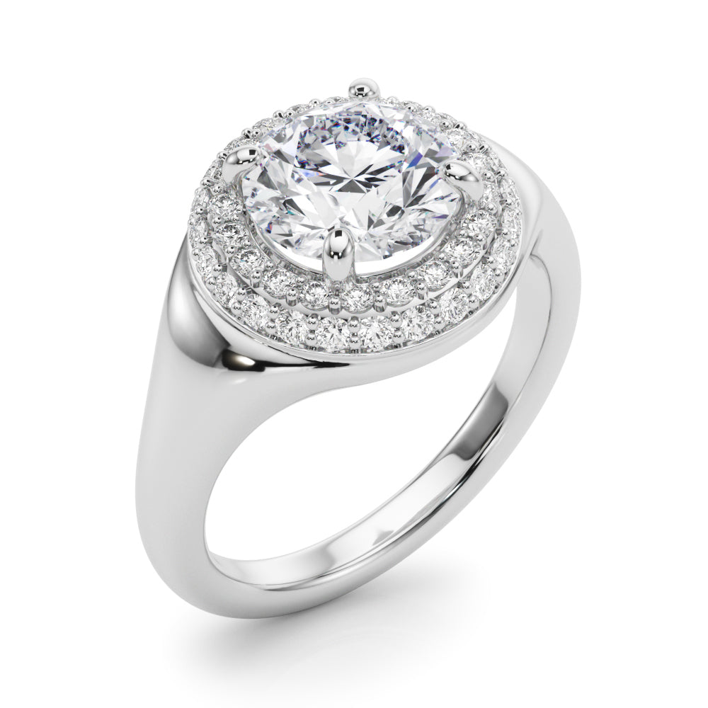 Round Trellis Diamond Engagement Ring · 2.44 ct tw