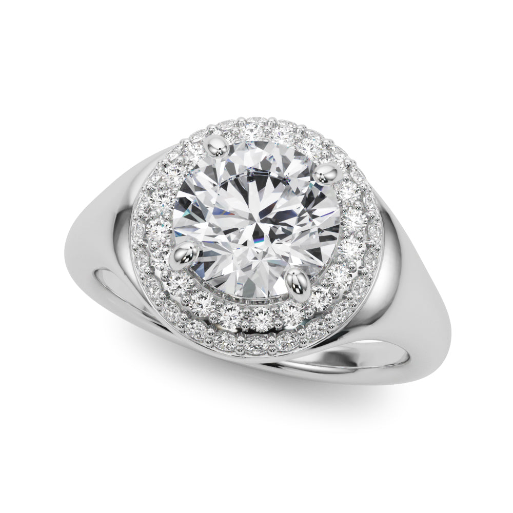 Round Trellis Diamond Engagement Ring · 1.38 ct tw