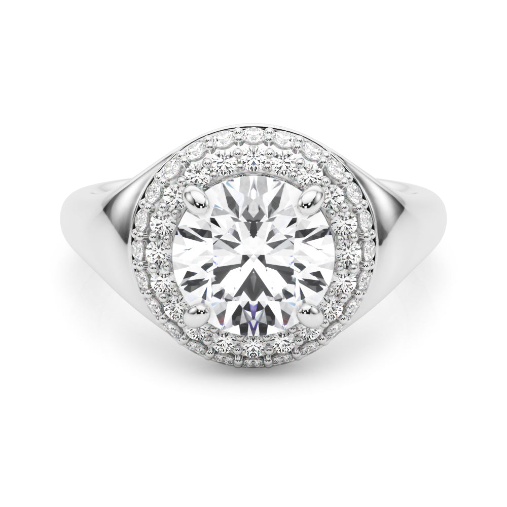 Round Trellis Diamond Engagement Ring · 2.44 ct tw