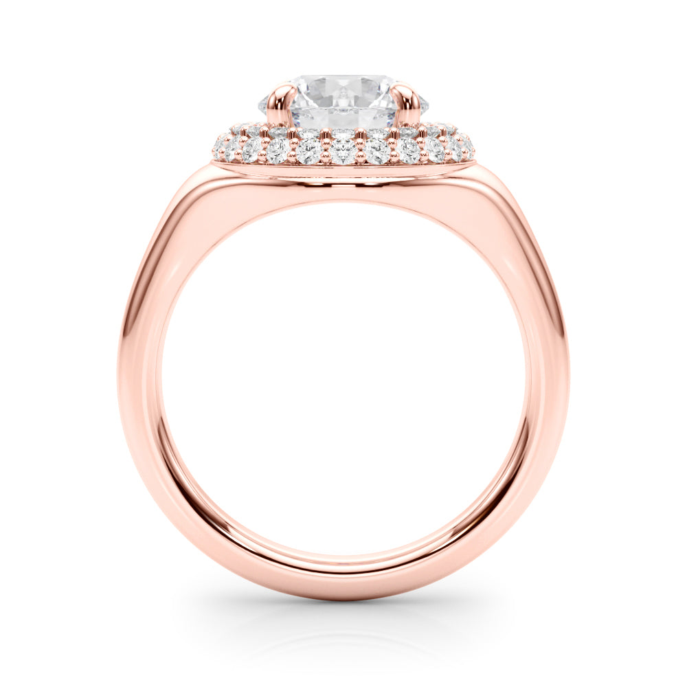 Round Trellis Diamond Engagement Ring · 3.48 ct tw