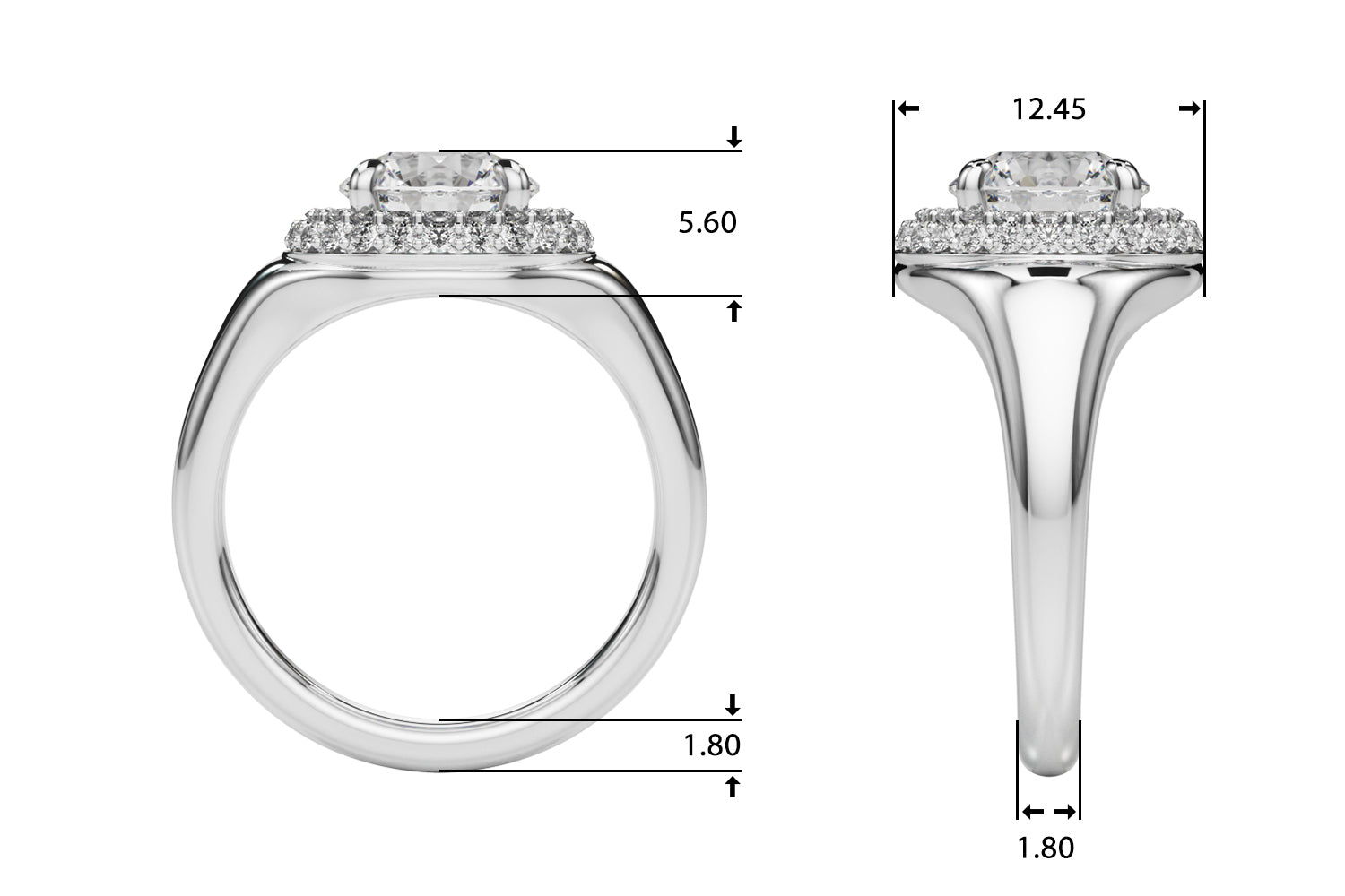 Round Trellis Diamond Engagement Ring · 1.38 ct tw