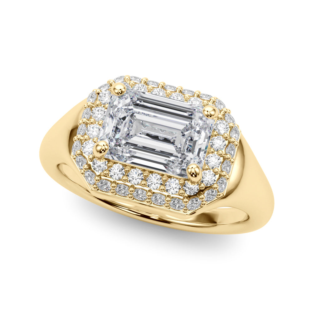 Emerald Trellis Diamond Engagement Ring · 0.40 ct tw
