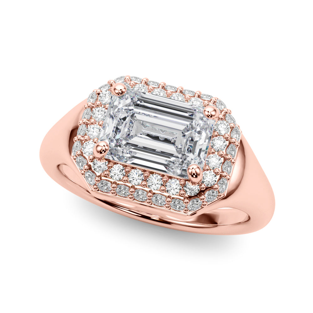 Emerald Trellis Diamond Engagement Ring · 0.40 ct tw