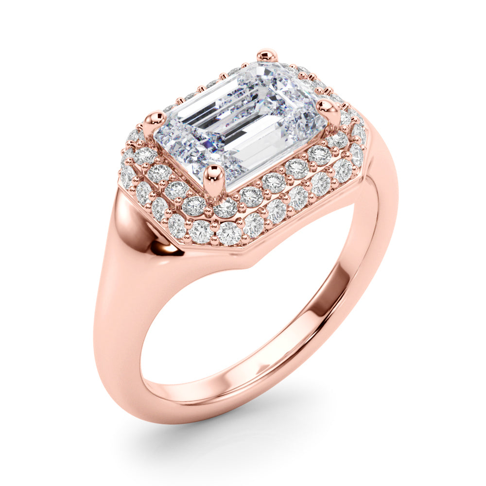 Emerald Trellis Diamond Engagement Ring · 0.46 ct tw