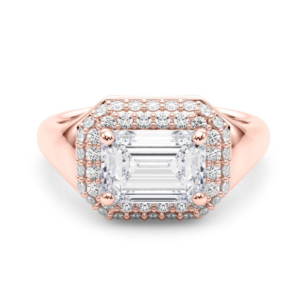 Emerald Trellis Diamond Engagement Ring · 0.40 ct tw