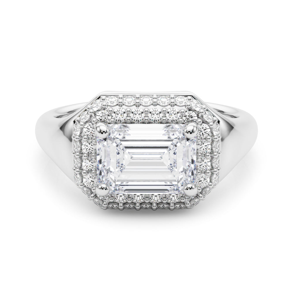 Emerald Trellis Diamond Engagement Ring · 0.40 ct tw