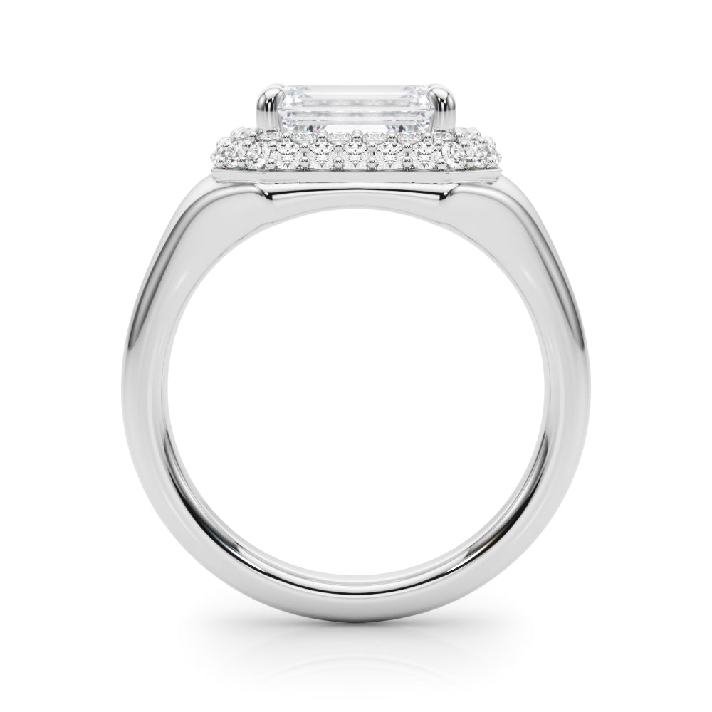 Emerald Trellis Diamond Engagement Ring · 0.40 ct tw