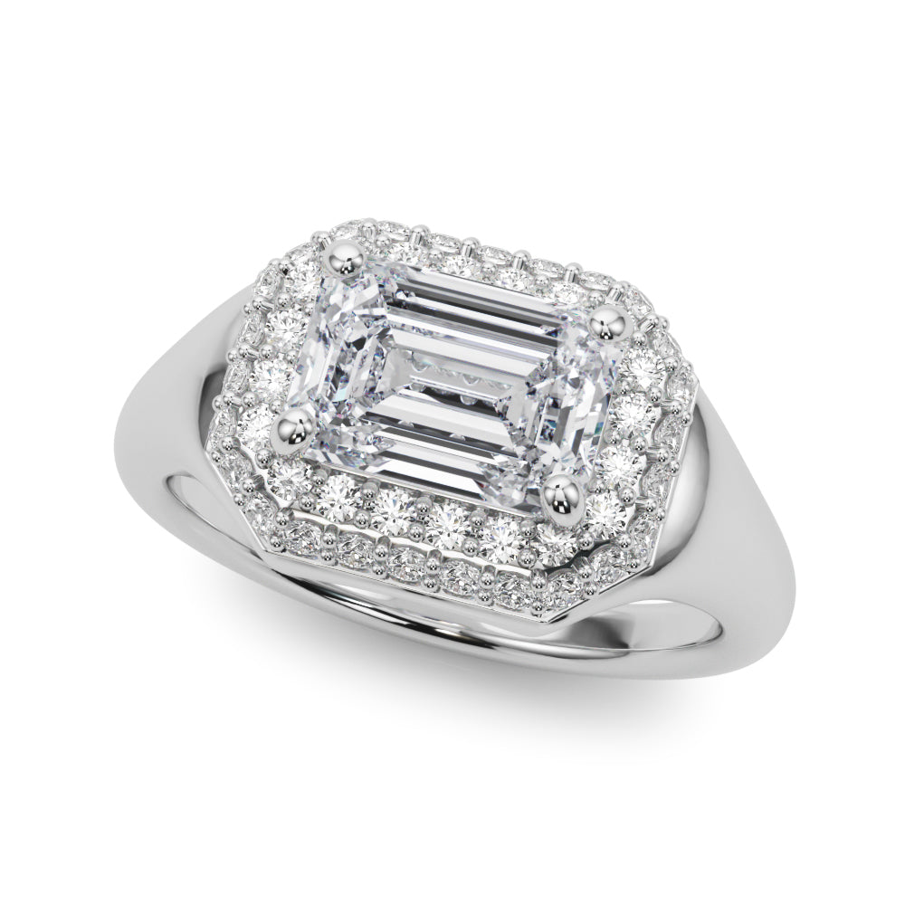 Emerald Trellis Diamond Engagement Ring · 0.52 ct tw