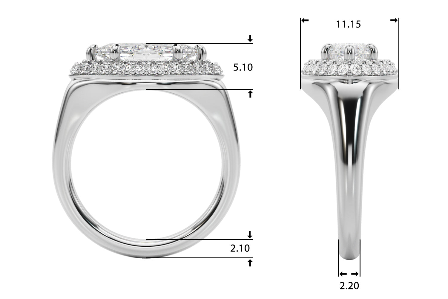 Marquise Trellis Diamond Engagement Ring · 0.50 ct tw