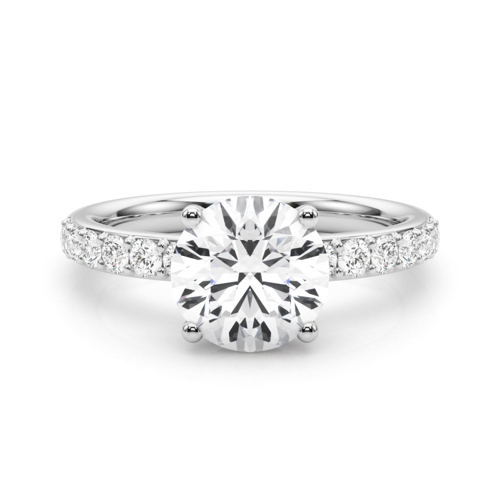Round Center Diamond Engagement Ring · 3.48 ct tw