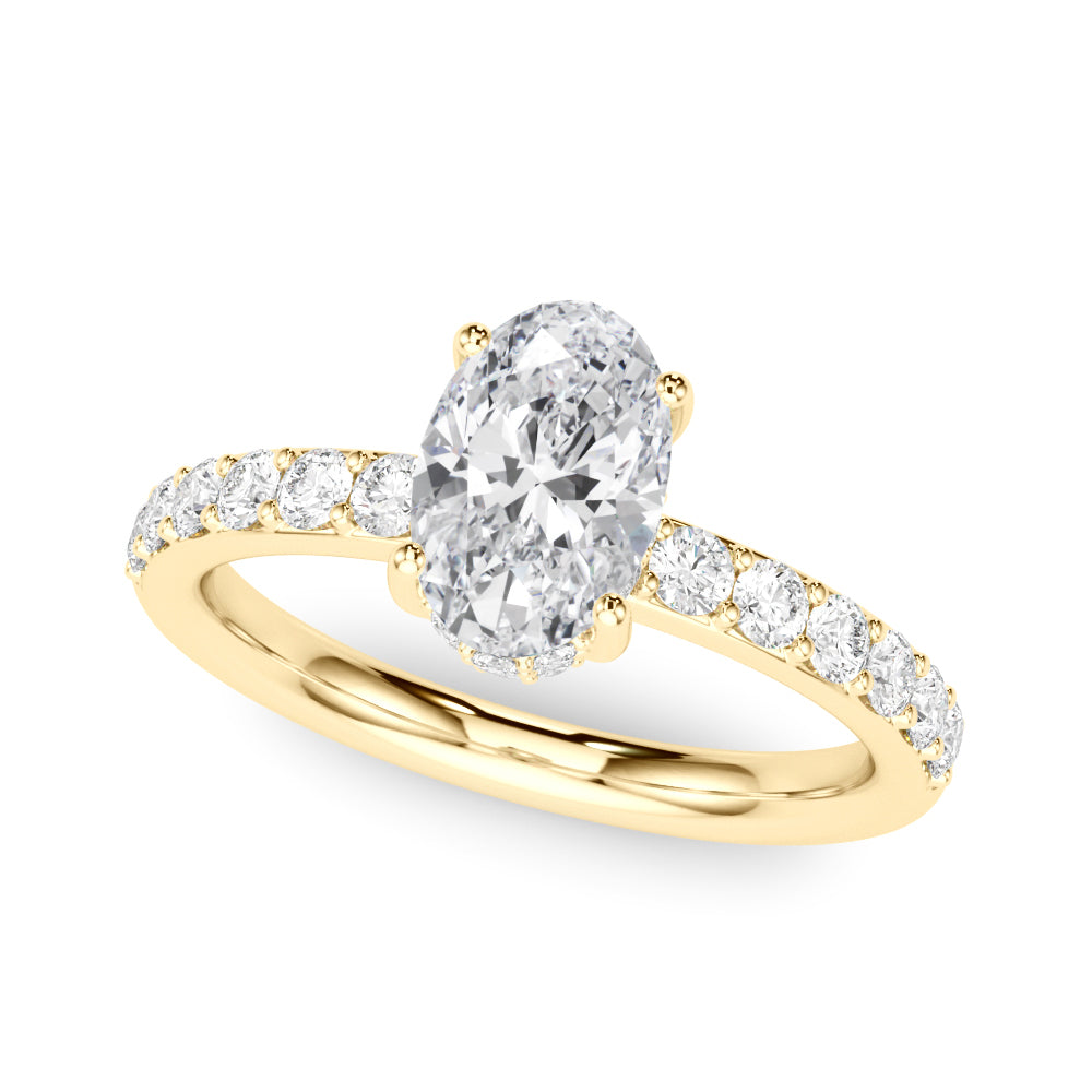 Oval Center Diamond Engagement Ring · 0.50 ct tw