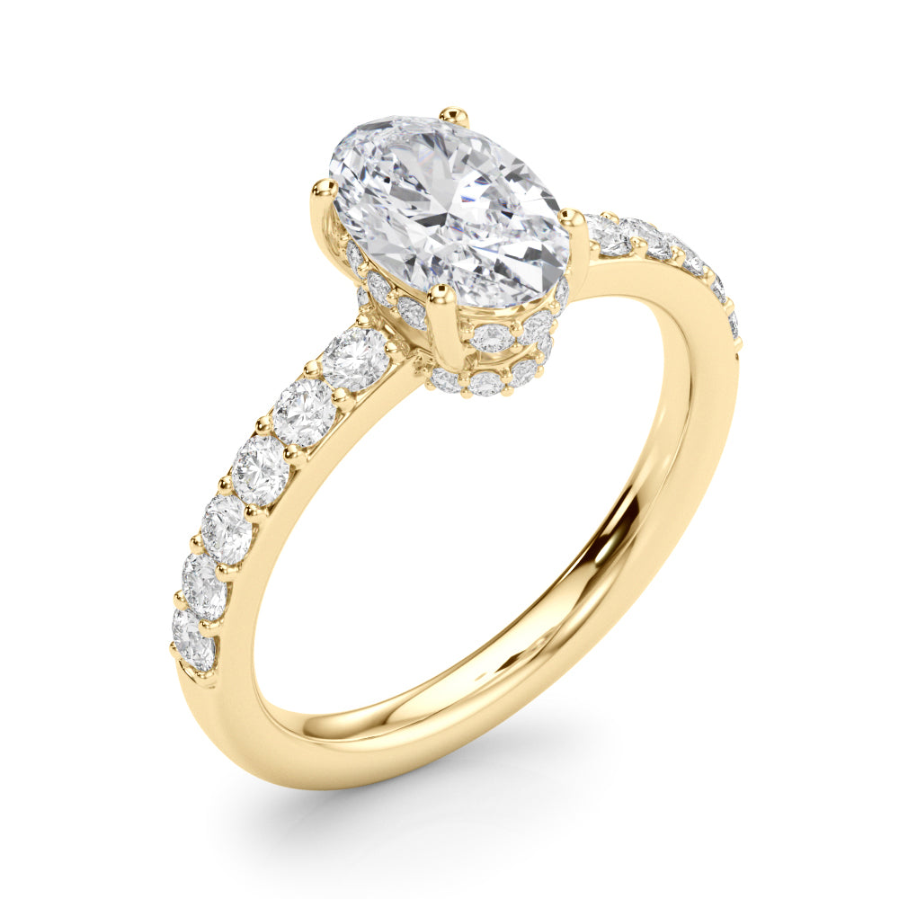 Oval Center Diamond Engagement Ring · 0.50 ct tw