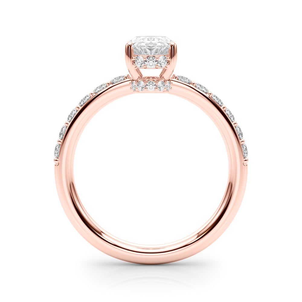 Oval Center Diamond Engagement Ring · 0.50 ct tw