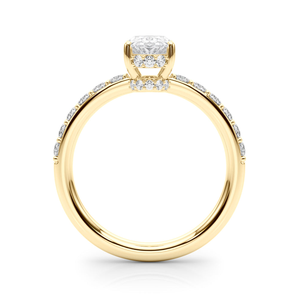 Oval Center Diamond Engagement Ring · 0.50 ct tw