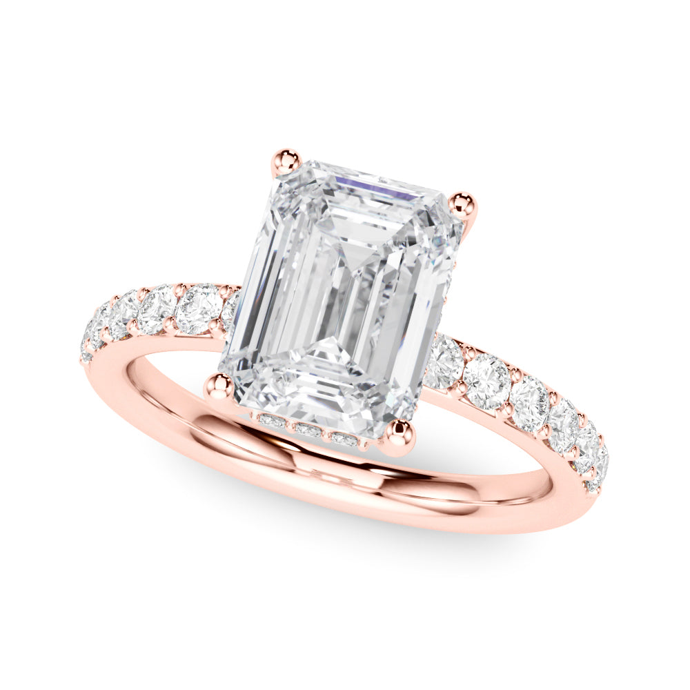 Emerald EM Center Diamond Engagement Ring · 0.65 ct tw
