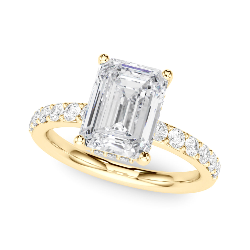 Emerald EM Center Diamond Engagement Ring · 0.52 ct tw