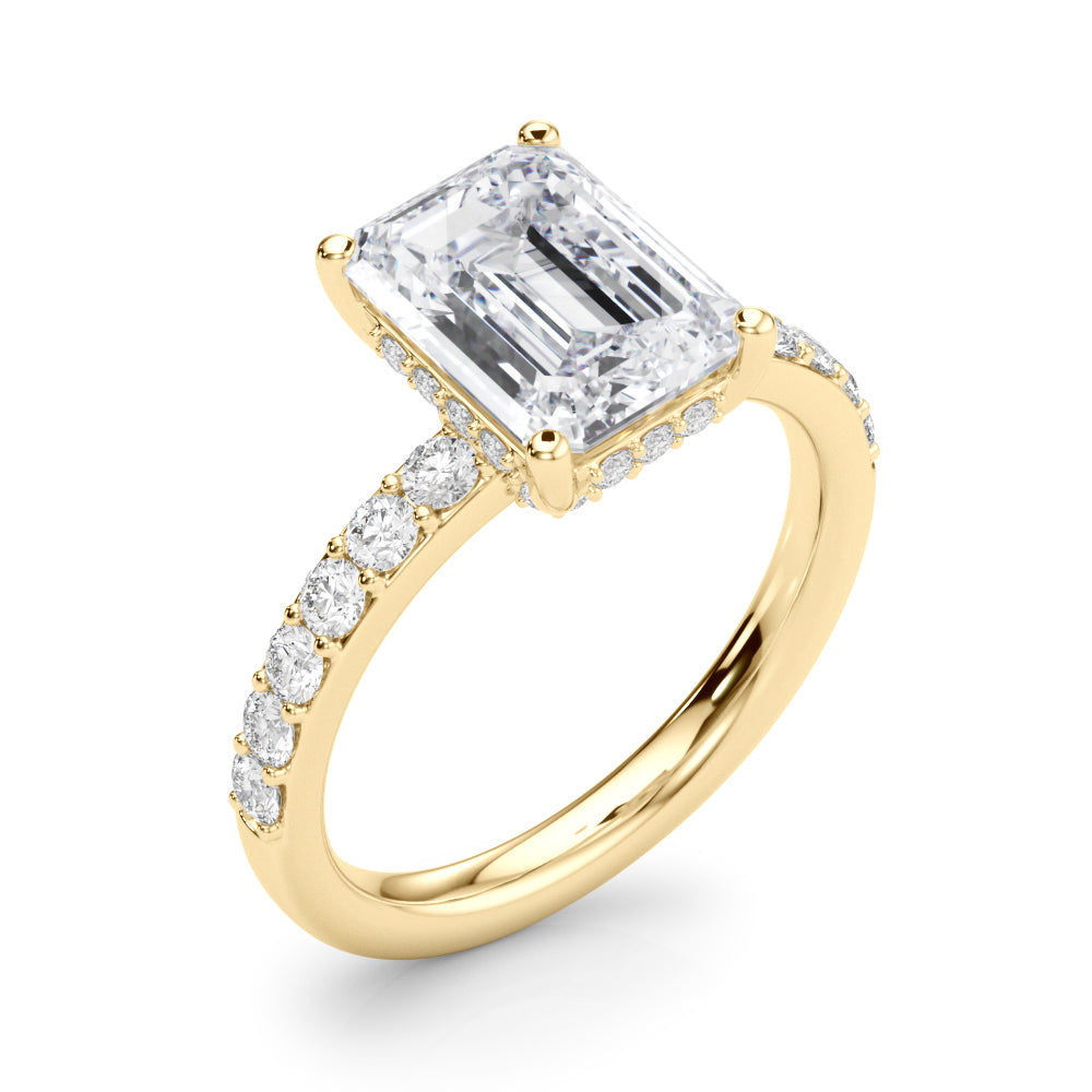 Emerald EM Center Diamond Engagement Ring · 0.65 ct tw