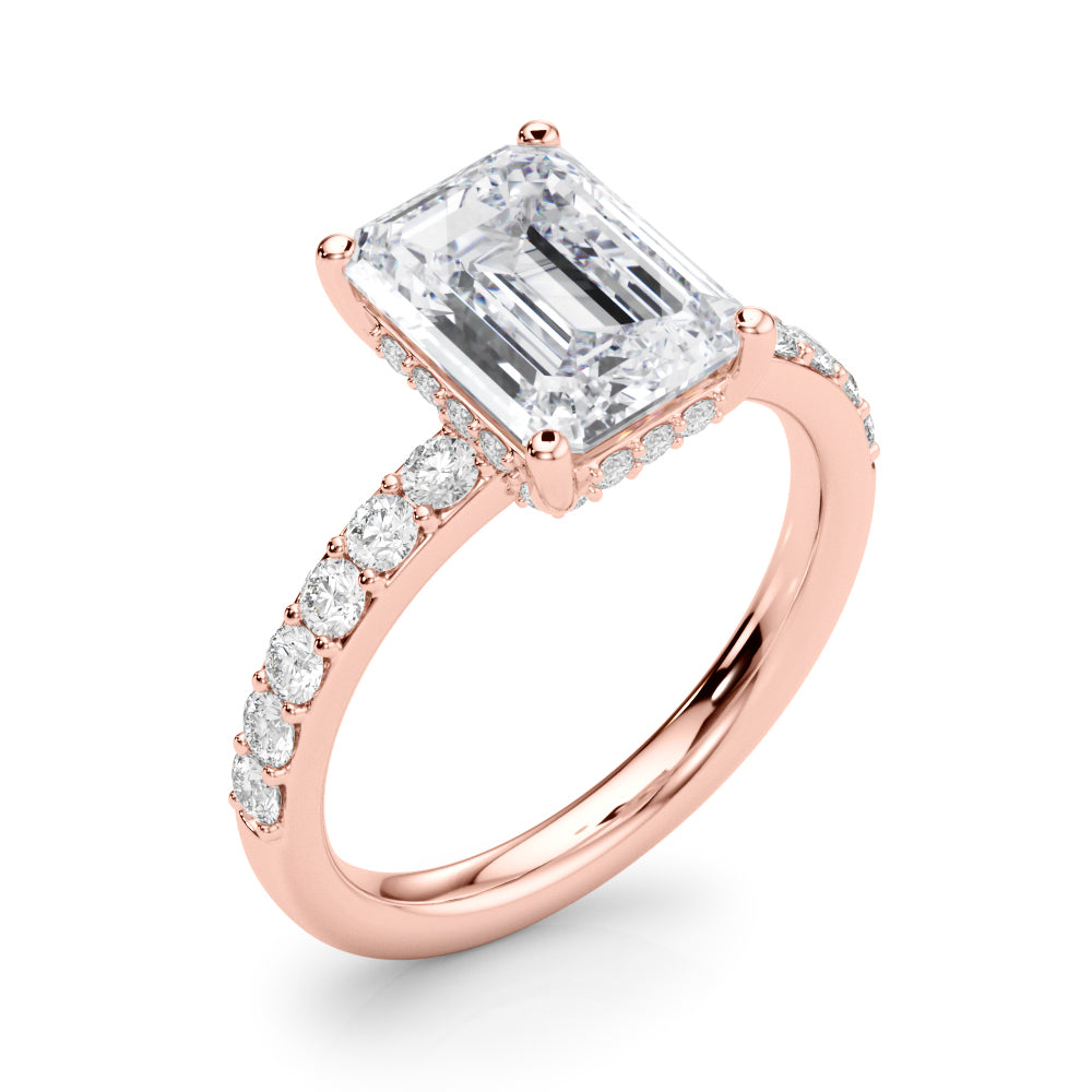 Emerald EM Center Diamond Engagement Ring · 0.65 ct tw