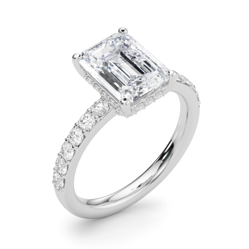 Emerald EM Center Diamond Engagement Ring · 0.52 ct tw