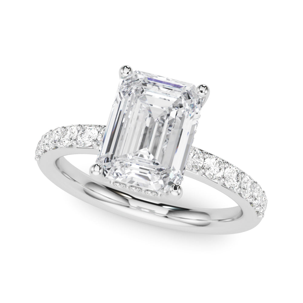 Emerald EM Center Diamond Engagement Ring · 0.65 ct tw