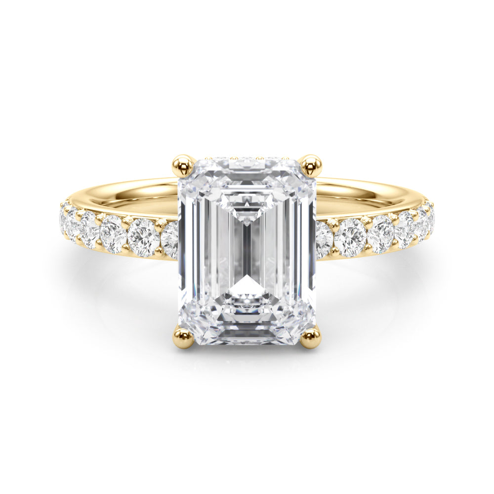 Emerald EM Center Diamond Engagement Ring · 0.65 ct tw