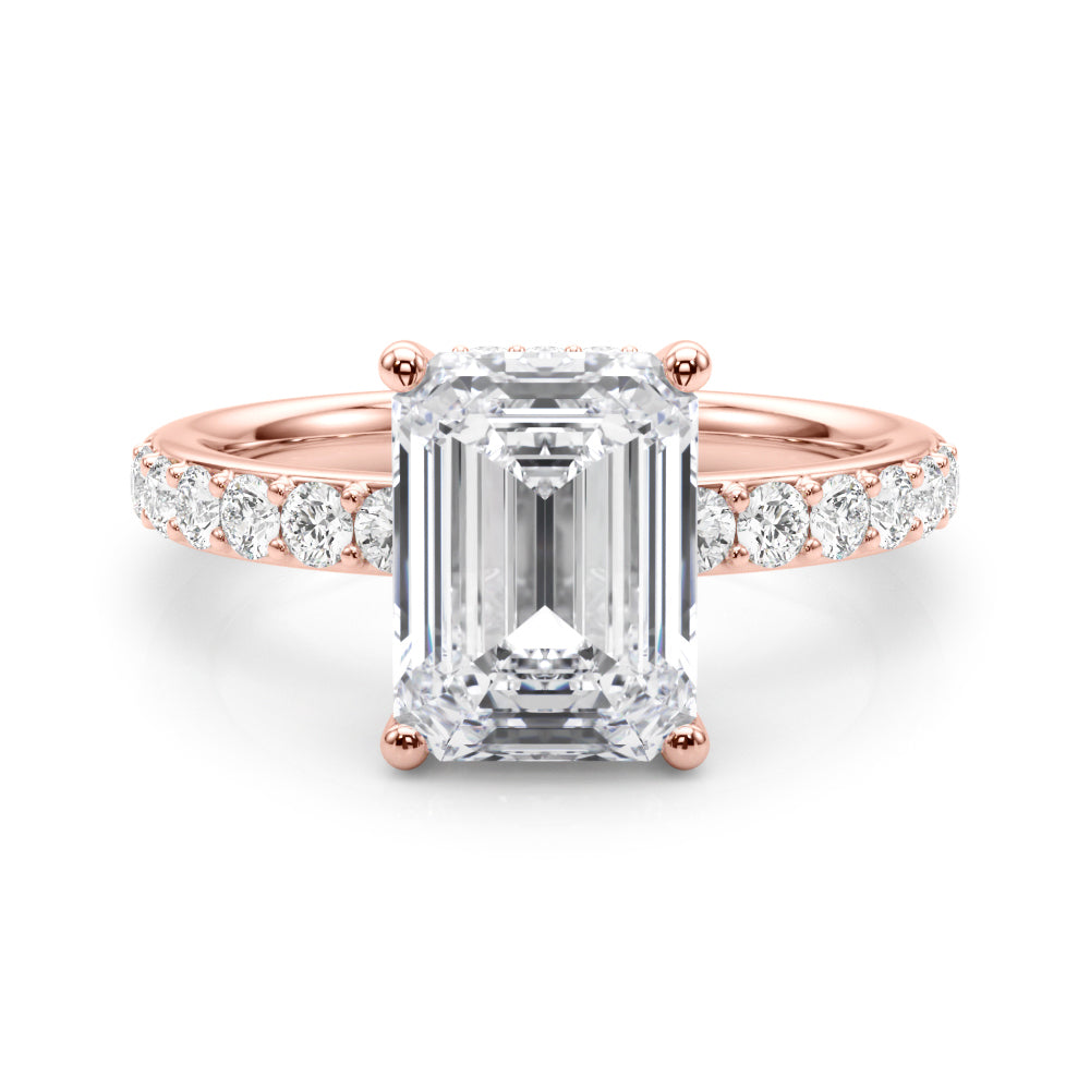 Emerald EM Center Diamond Engagement Ring · 0.65 ct tw
