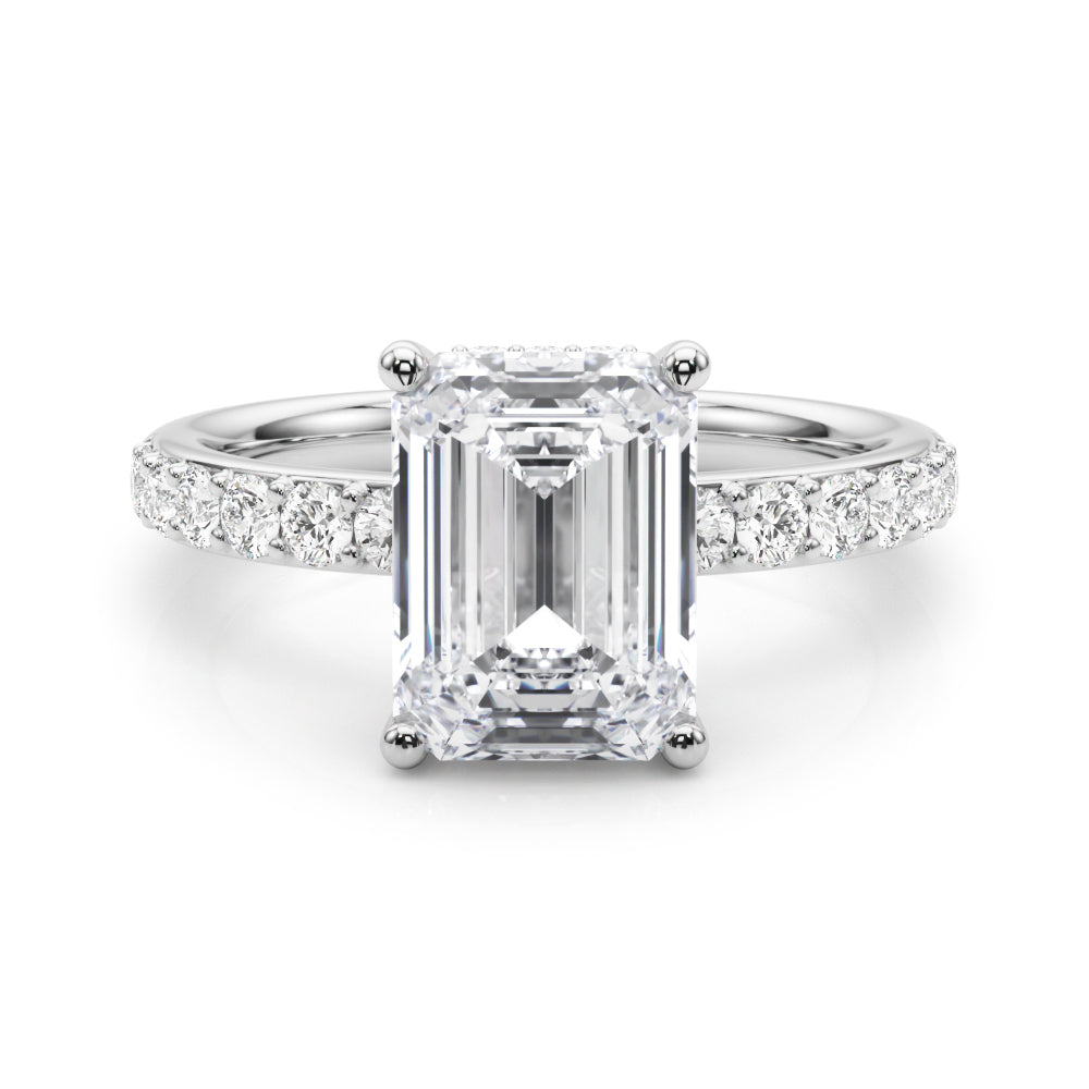 Emerald EM Center Diamond Engagement Ring · 0.65 ct tw