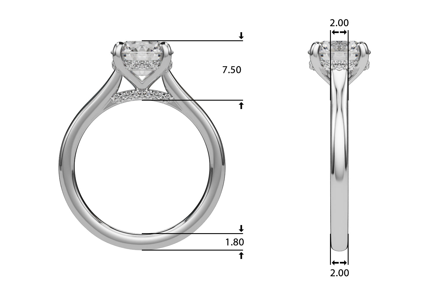 Round Diamond Engagement Ring · 2.17 ct tw