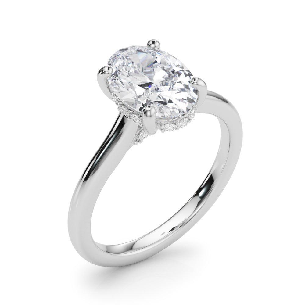 Oval Diamond Engagement Ring · 0.15 ct tw