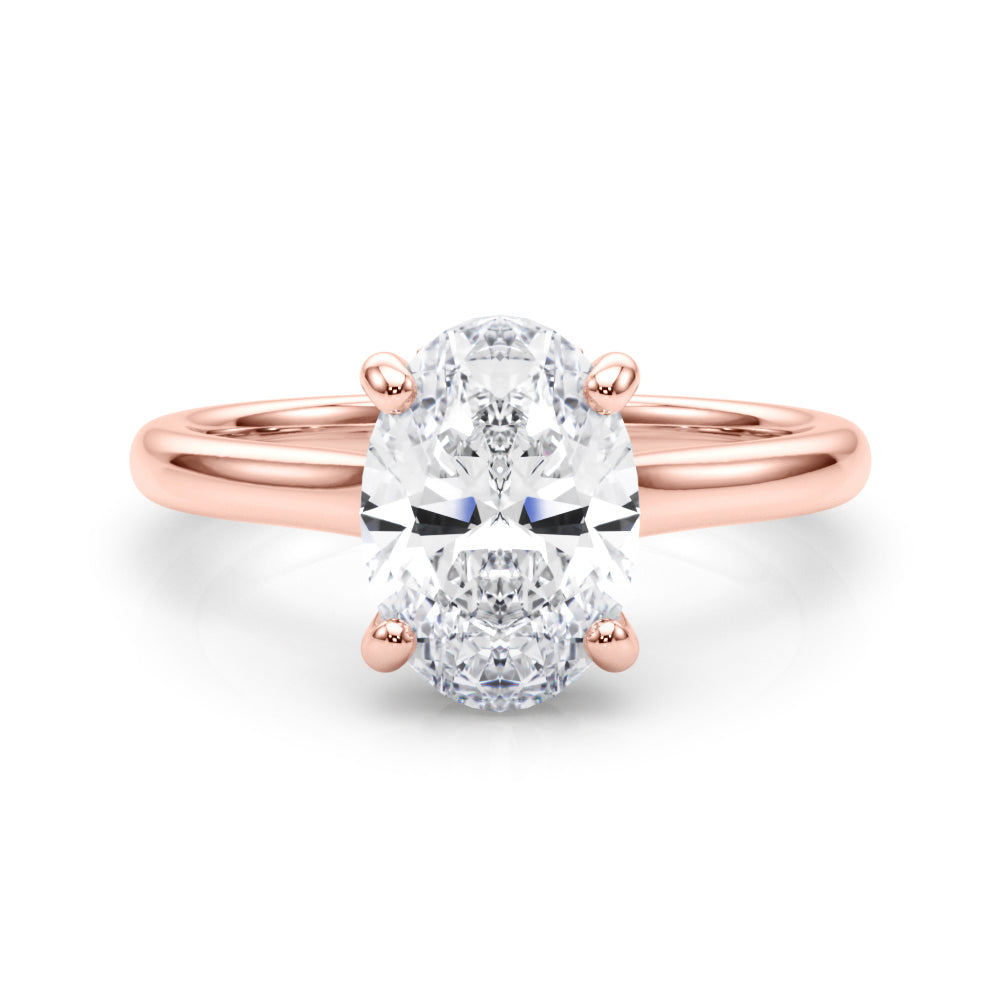 Oval Diamond Engagement Ring · 0.15 ct tw