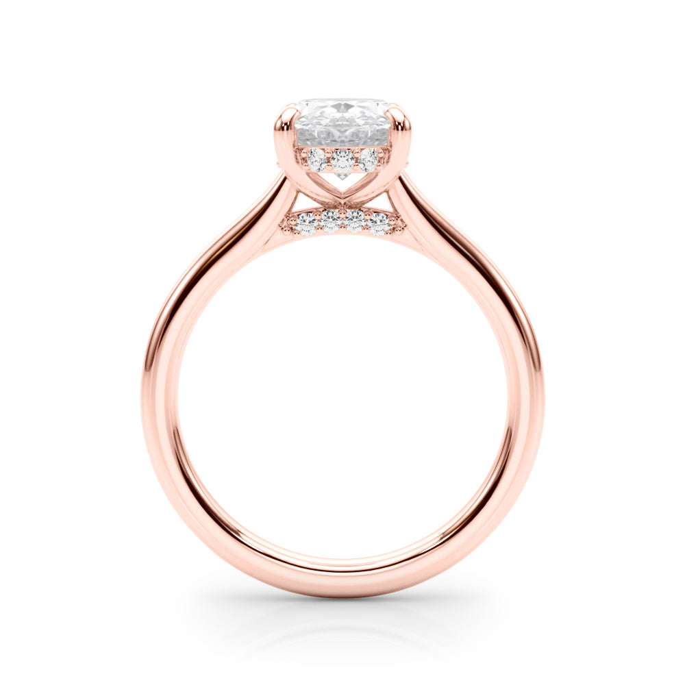 Oval Diamond Engagement Ring · 0.18 ct tw
