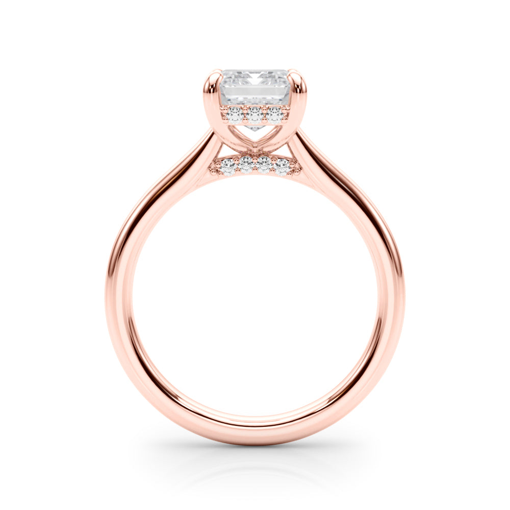 Emerald Diamond Engagement Ring · 0.12 ct tw