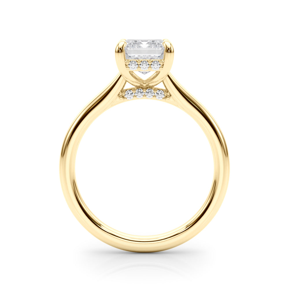 Emerald Diamond Engagement Ring · 0.17 ct tw