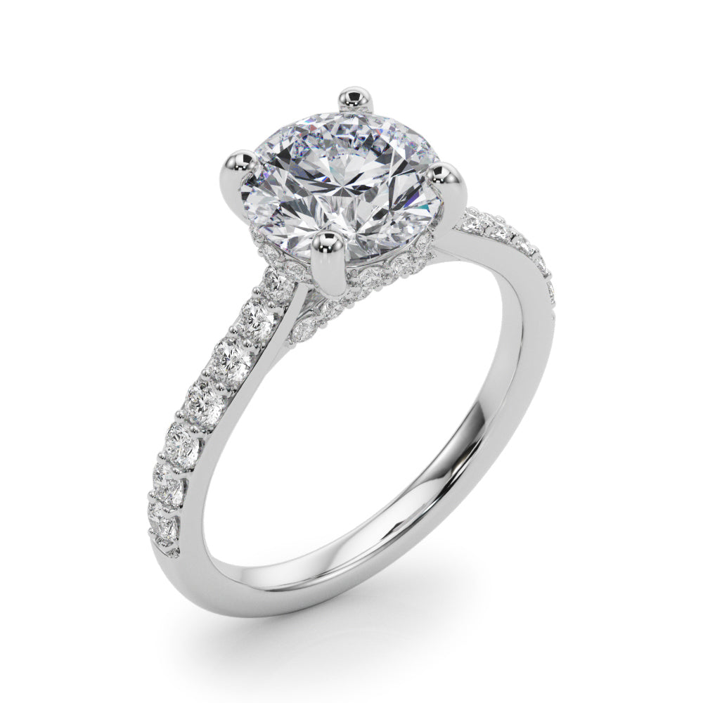 Round Halo Diamond Engagement Ring · 2.58 ct tw