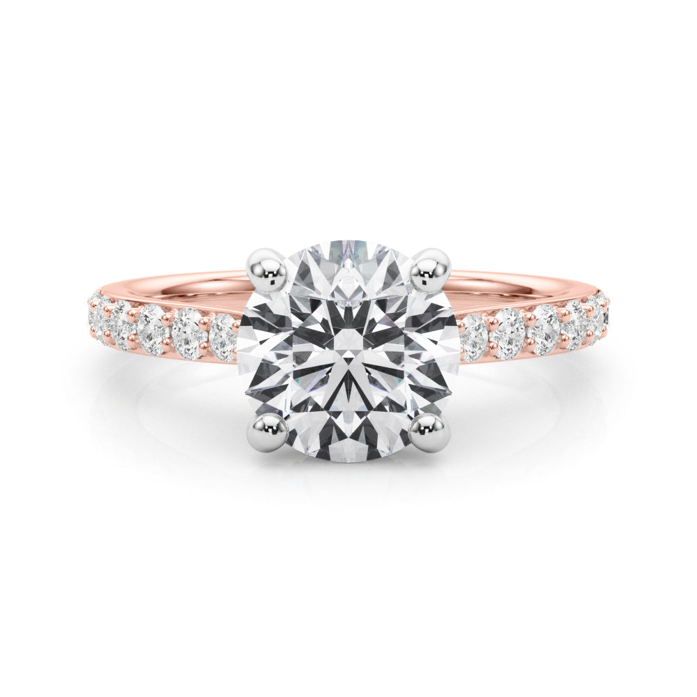 Round Halo Diamond Engagement Ring · 3.08 ct tw