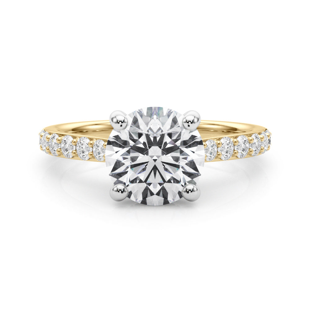 Round Halo Diamond Engagement Ring · 0.85 ct tw