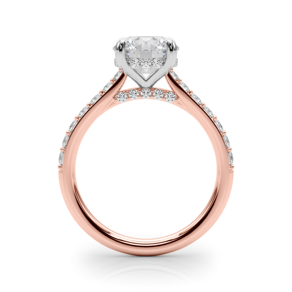 Round Halo Diamond Engagement Ring · 1.02 ct tw